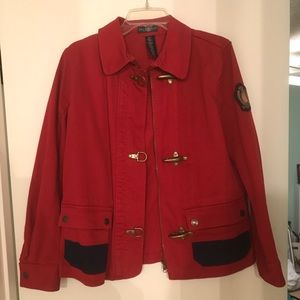 Ralph Lauren Red Utility Coat- NEVER WORN
